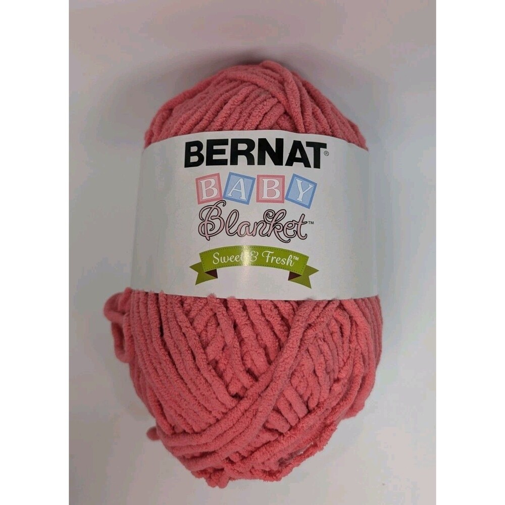 Bernat Baby Blanket Yarn Coral Crocus 300g Super Bulky Chenille Soft Polyester